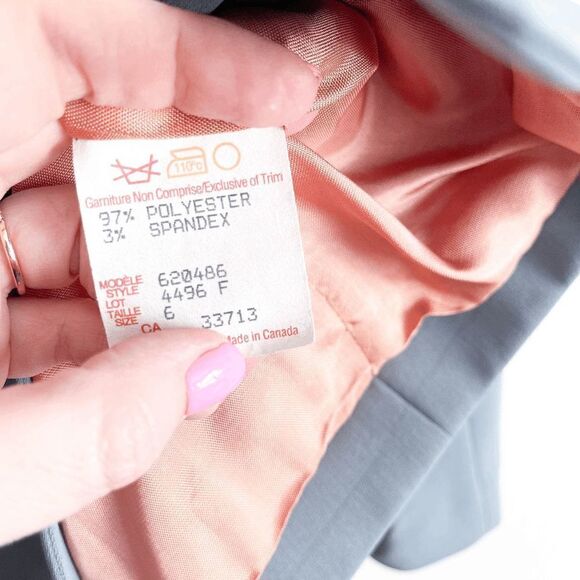 Devonshire Cream DC Womens Tailored Blazer Career Jacket Ocean Blue Size 6 - Picture 5 of 8